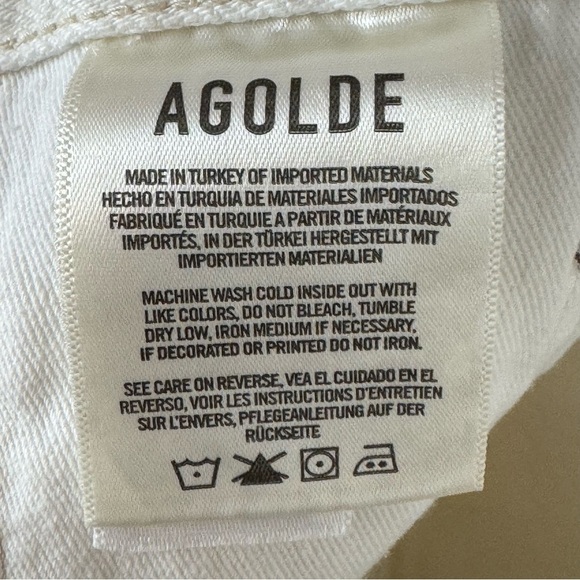 AGOLDE Size 25 Reese Cut Off Denim Jean Shorts Tissue Button Fly A9002-1183 - Picture 8 of 12